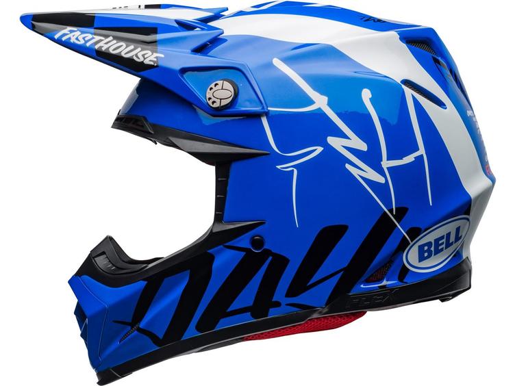 BELL Moto-9 Flex Helm Fasthouse DID 20 Gloss Blue/White - 1