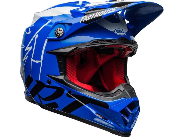 BELL Moto-9 Flex Helm Fasthouse DID 20 Gloss Blue/White