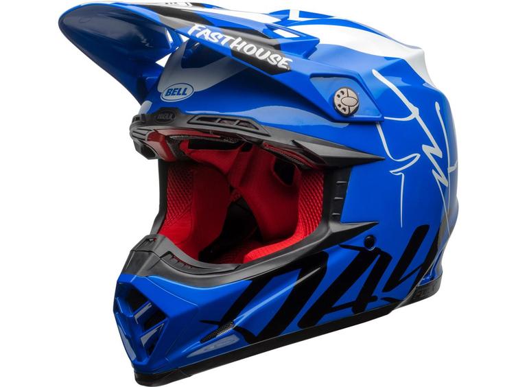 BELL Moto-9 Flex Helm Fasthouse DID 20 Gloss Blue/White - 2