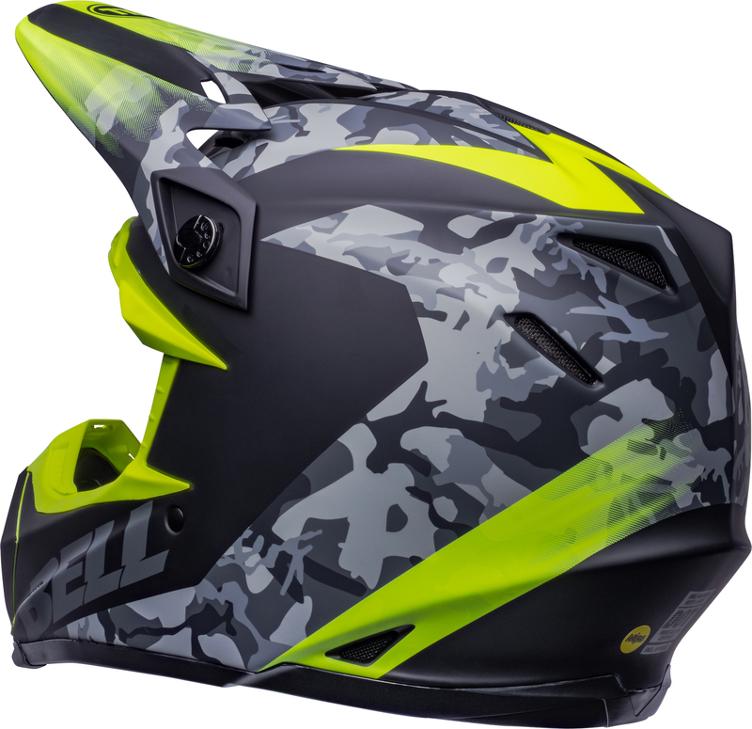 BELL Moto-9 Mips Helm - Venom Matte Black Camo/Hi-Viz Yellow - 2