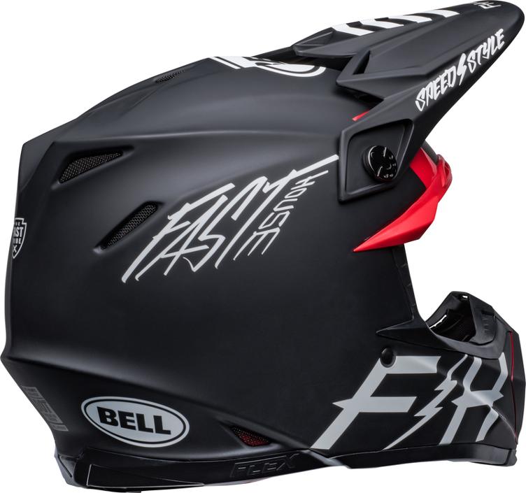 BELL Moto-9S Flex Helm - Fasthouse Tribe Matte/Gloss Black/White - 2