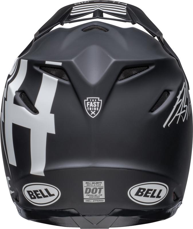 BELL Moto-9S Flex Helm - Fasthouse Tribe Matte/Gloss Black/White - 4