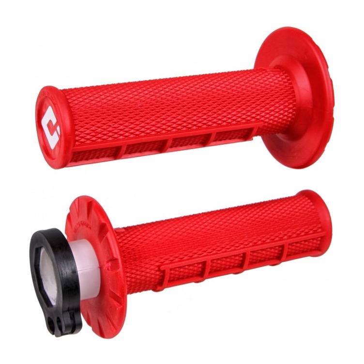 GRIPS ODI MX LOCK -ON V2 HALFWAFFLE RED
