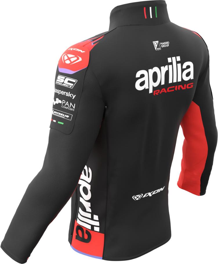 IXON APRILIA Sweatshirt Replica Schwarz-Neonrot - 0