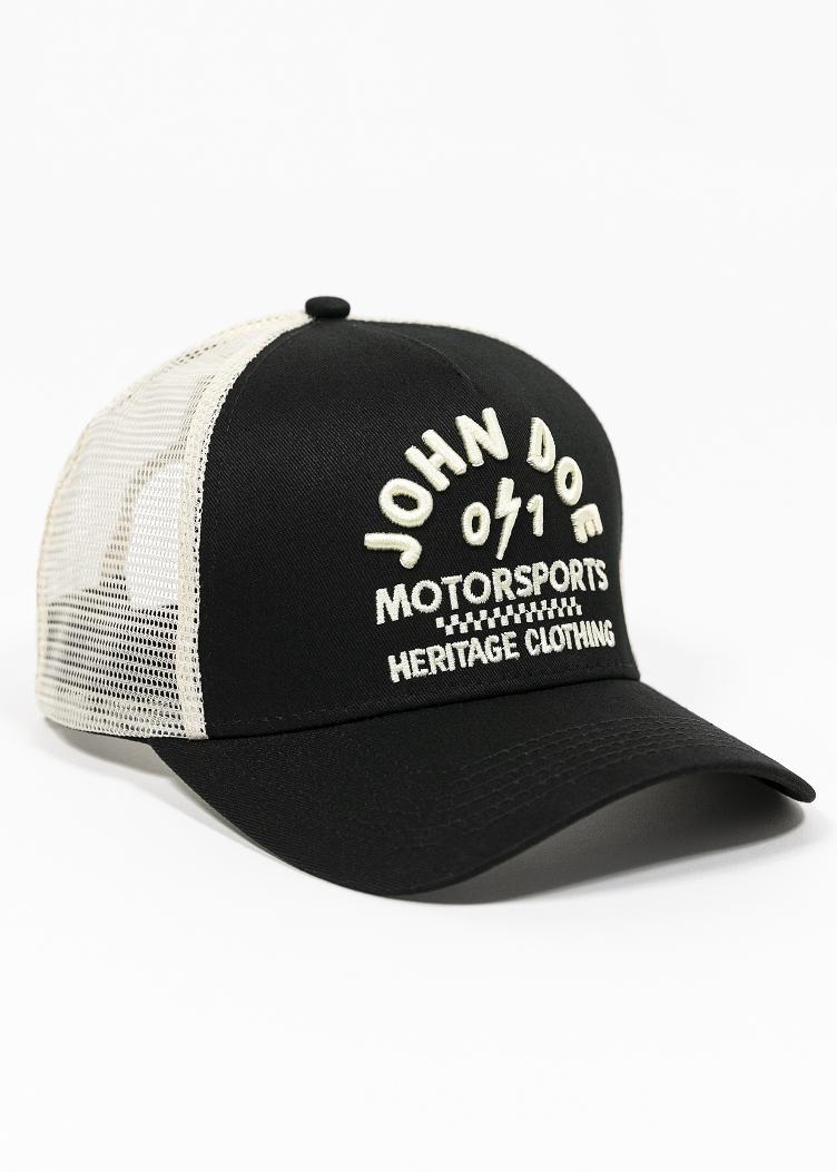 JOHN DOE CAP - TRUCKER HAT BLACK /Beige