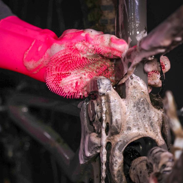 MUC-OFF Deep Scrubber Gloves pink - 0