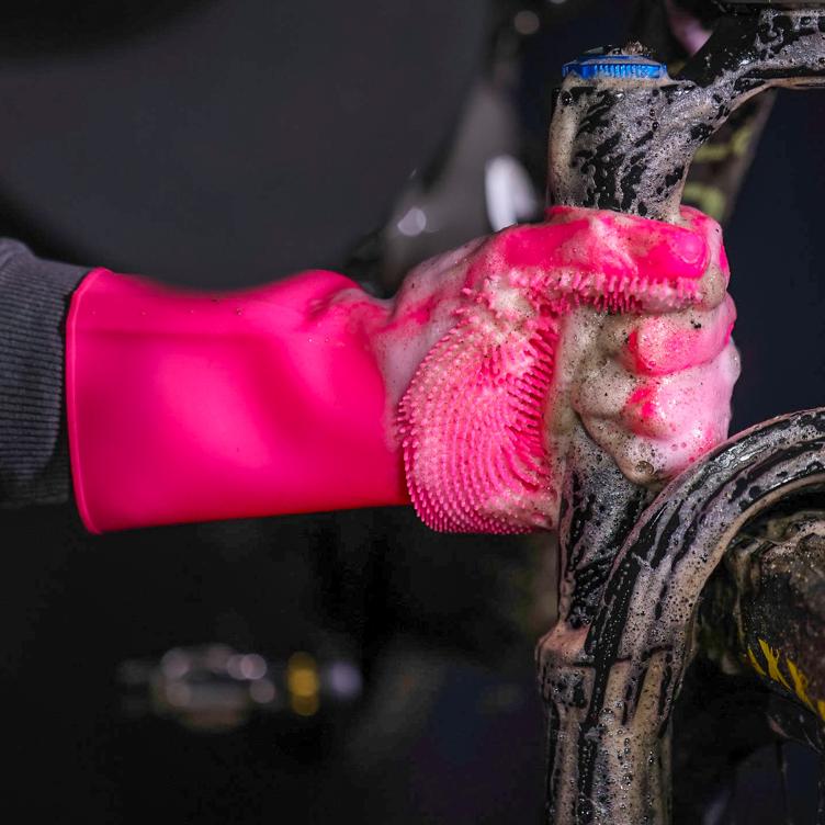 MUC-OFF Deep Scrubber Gloves pink - 1