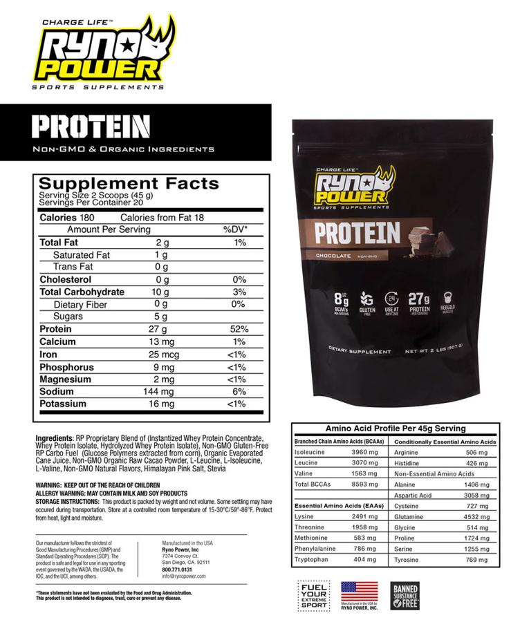 Ryno Power Chocolate Protein Powder - 1