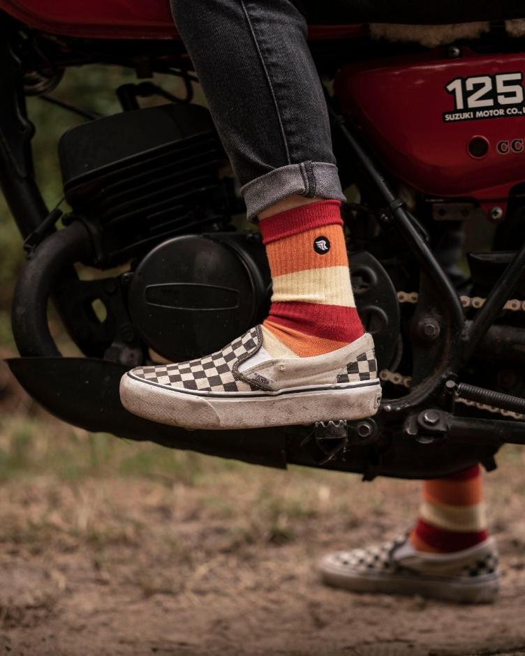 Riding Culture Gestreifte Socken Rot