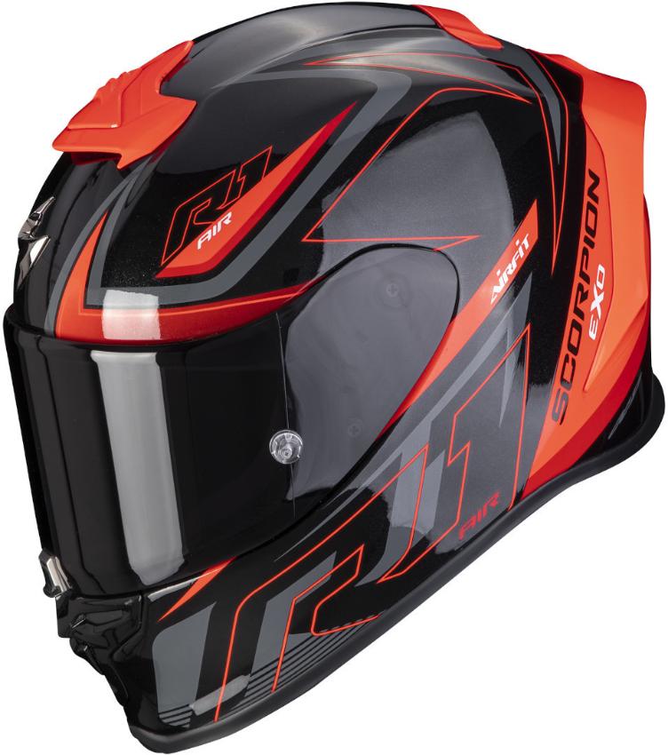 SCORPION EXO-R1 EVO AIR GAZ Schwarz-Rot