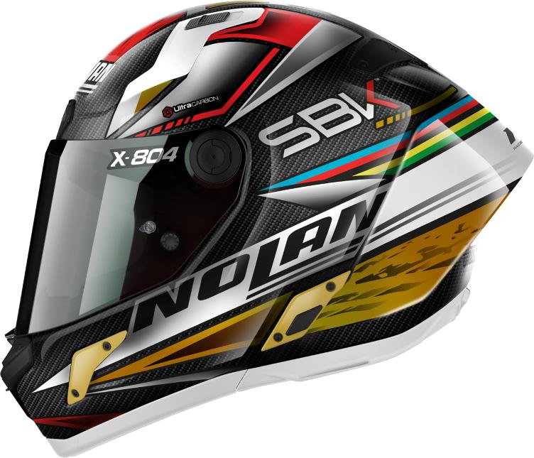 Nolan X-804 RS SBK #23 carbon-rot-weiss