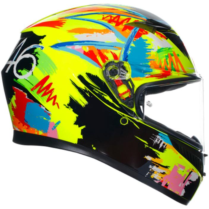 Integralhelm K3 Top Rossi Winter Test 2019 schwarz-gelb-grün - 2